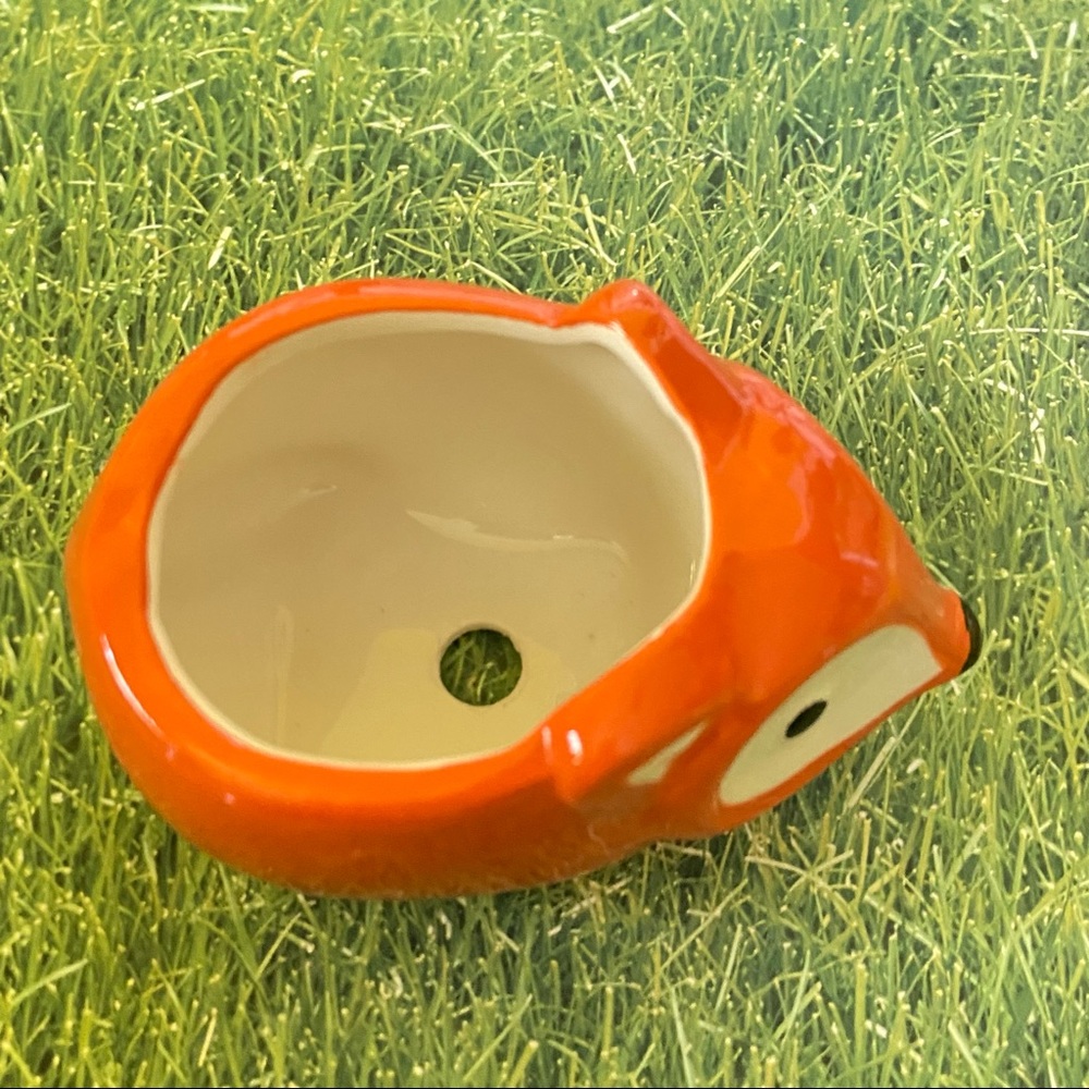 FOX Ceramic Planter With DRAINAGE HOLE - Picture 6 of 8